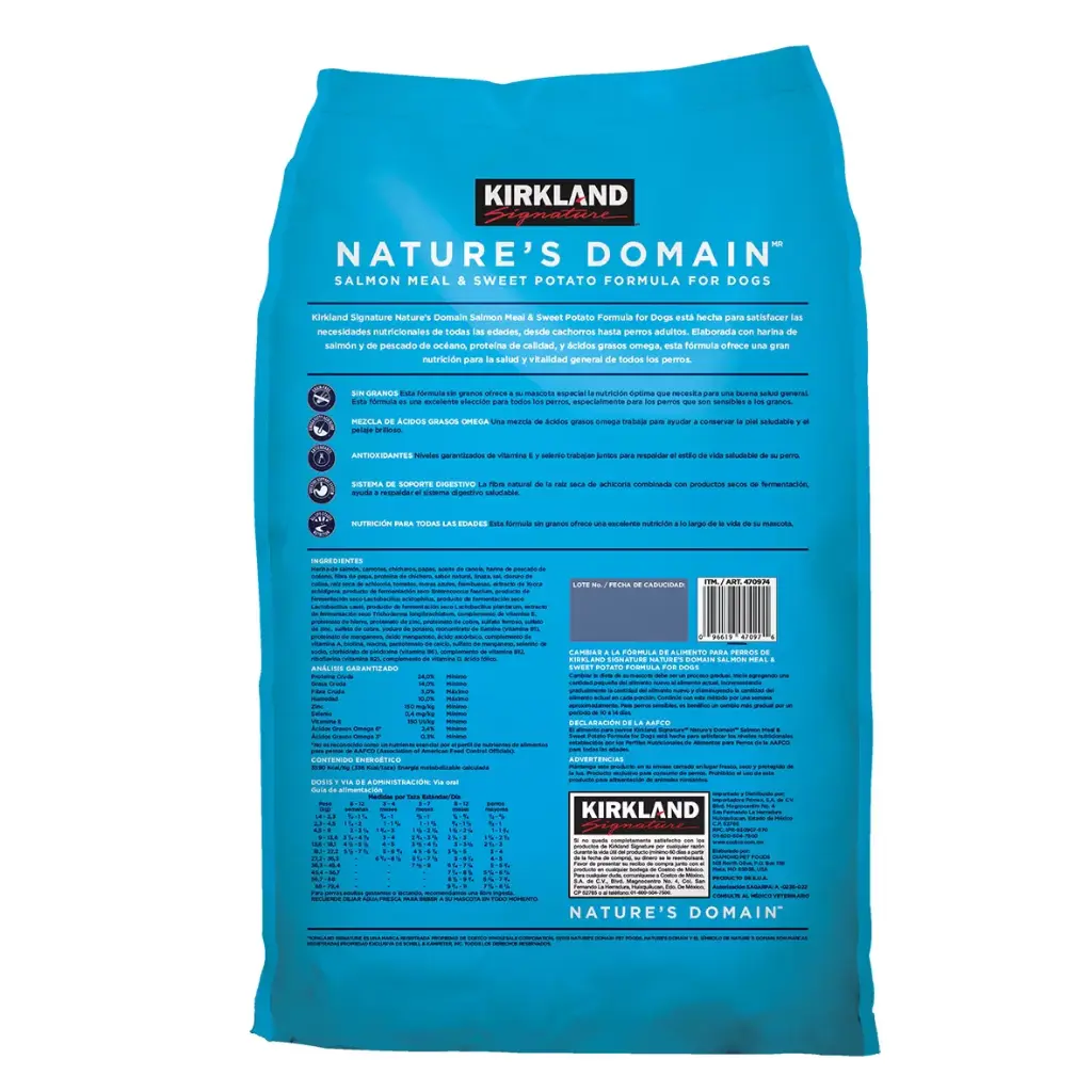 Croquetas Kirkland Perro Salmón y Camote