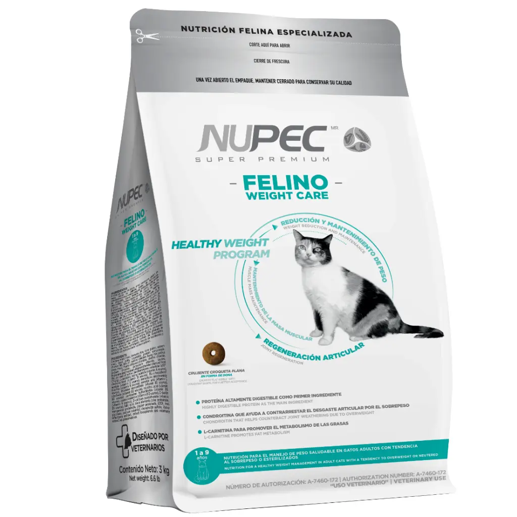 Croqueta Nupec Felino Wieghtcare a domicilio CDMX